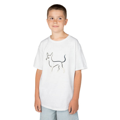 Adorable Dog Illustration Kids Tee - Cute Pet Shirt for Animal Lovers, Gift for Dog Owners, Casual Wear