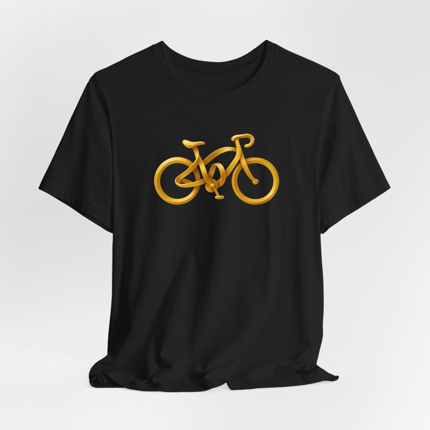 Gold Road Bike T-Shirt — Art Graphic Minimalist Becheretty - Gift Idea for Cyclist & Bike lovers