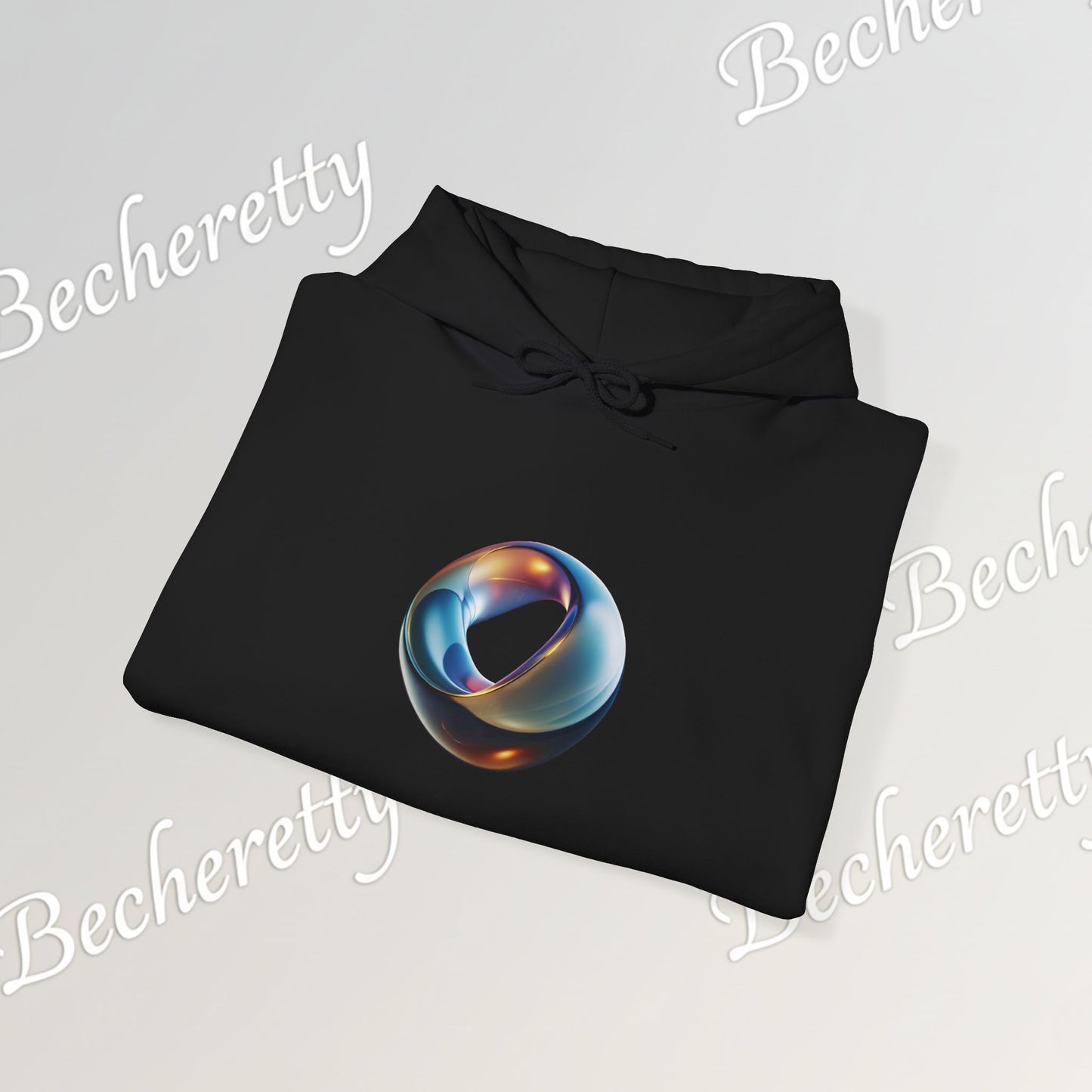 Futuristic Ring - Graphic Hoodie Becheretty - Minimal Artistic Jewel - Luminous Statement - Style is yours!