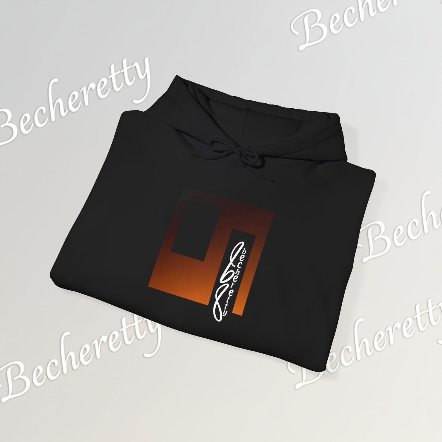 "The Horizon" Abstract Script Hoodie - Art Minimalist Becheretty - Everyday wear - Artistic & Cozy