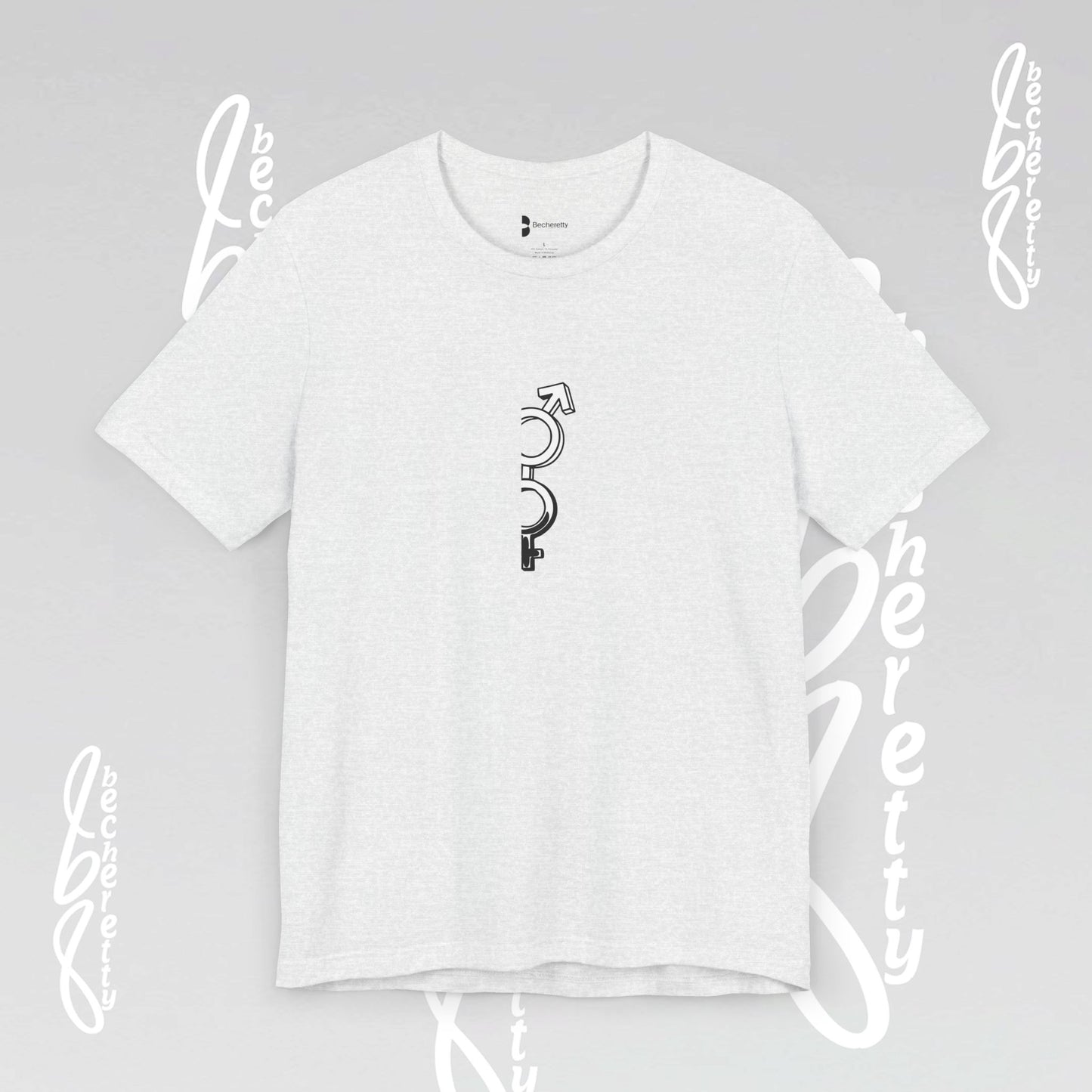 Minimalist Graphic Design Becheretty - Unisex Short Sleeves - Casual - Pixels Void Line