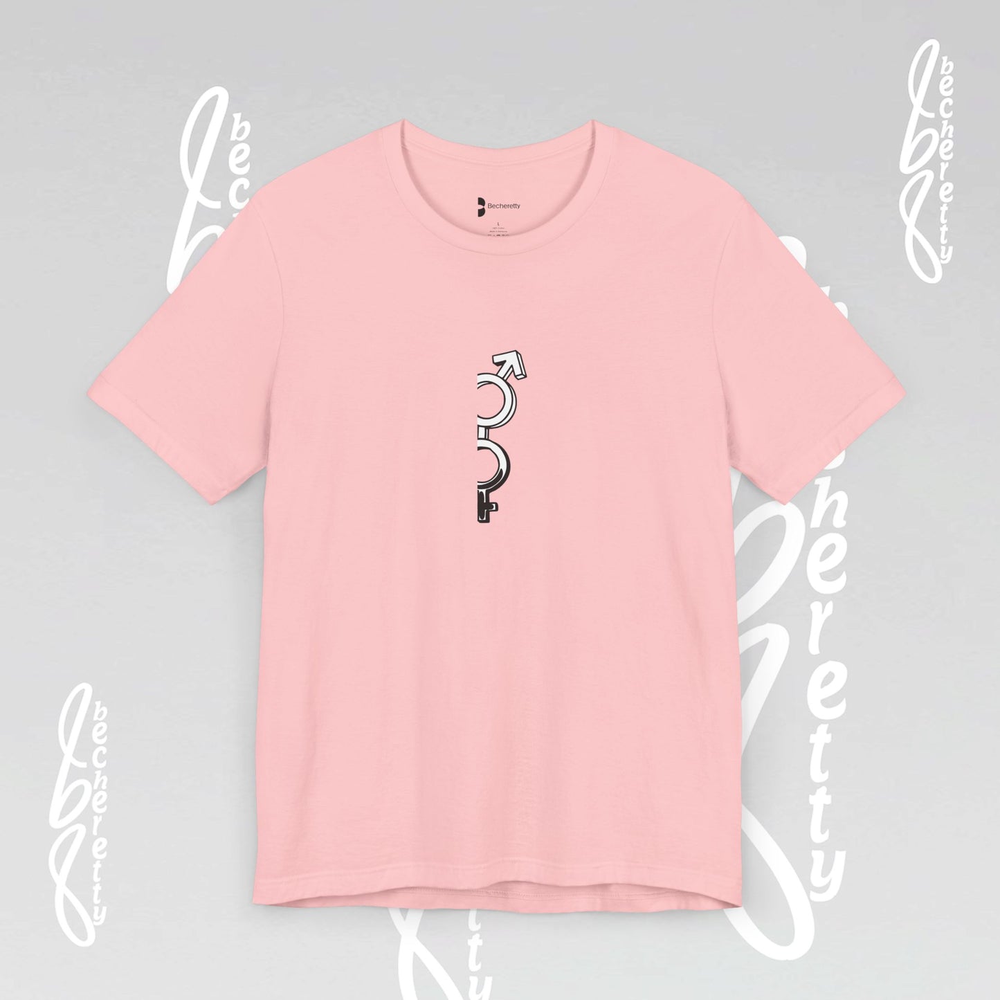 Minimalist Graphic Design Becheretty - Unisex Short Sleeves - Casual - Pixels Void Line