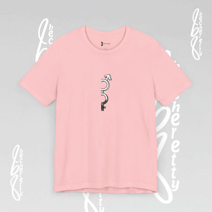 Minimalist Graphic Design Becheretty - Unisex Short Sleeves - Casual - Pixels Void Line
