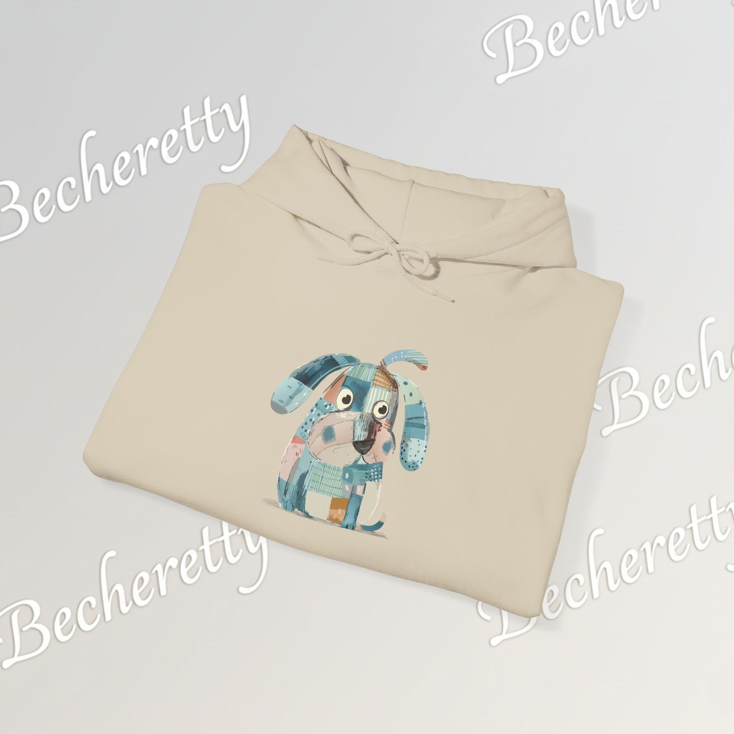 Cute Watercolor Dog Hoodie - art Graphic Becheretty - Colorful Puppy Sweatshirt