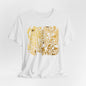 Golden Currents Tee - Abstract Organic line Art Becheretty - Abstract exploration of form and rhythm