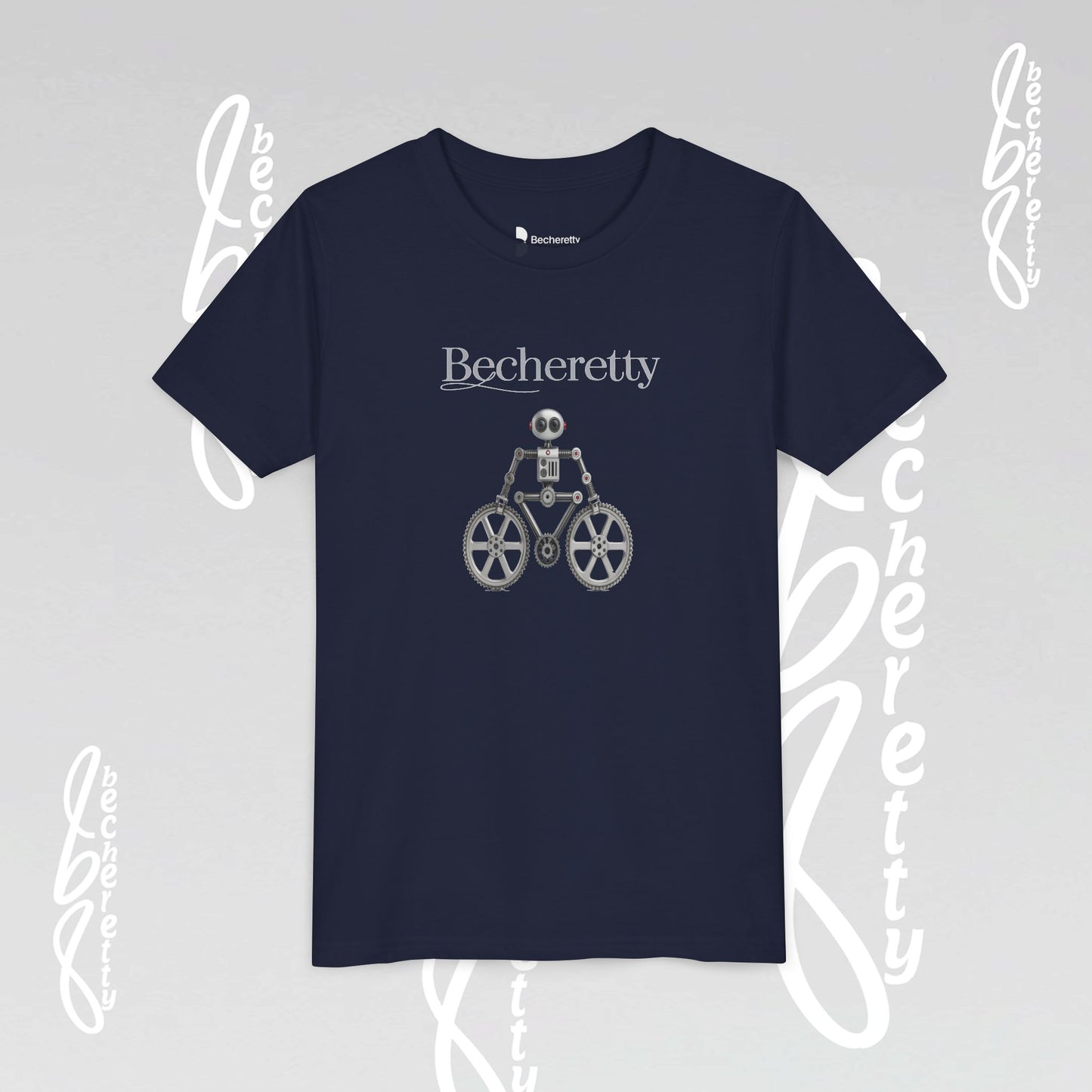 Youth T'Shirt - Becheretty Graphic Design - Cool Robot Bicycle - Perfect for Bike Lovers