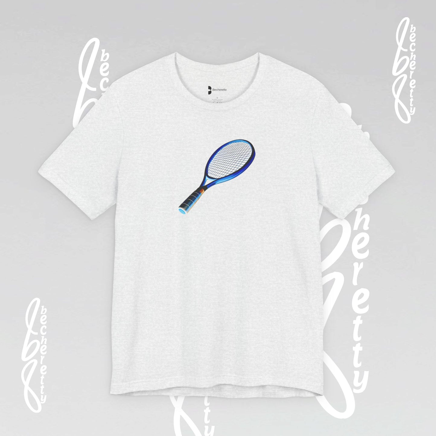 Vintage Tennis Racket - Art Graphic T'Shirt Becheretty - Tennis Enthusiasts - Casual Wear