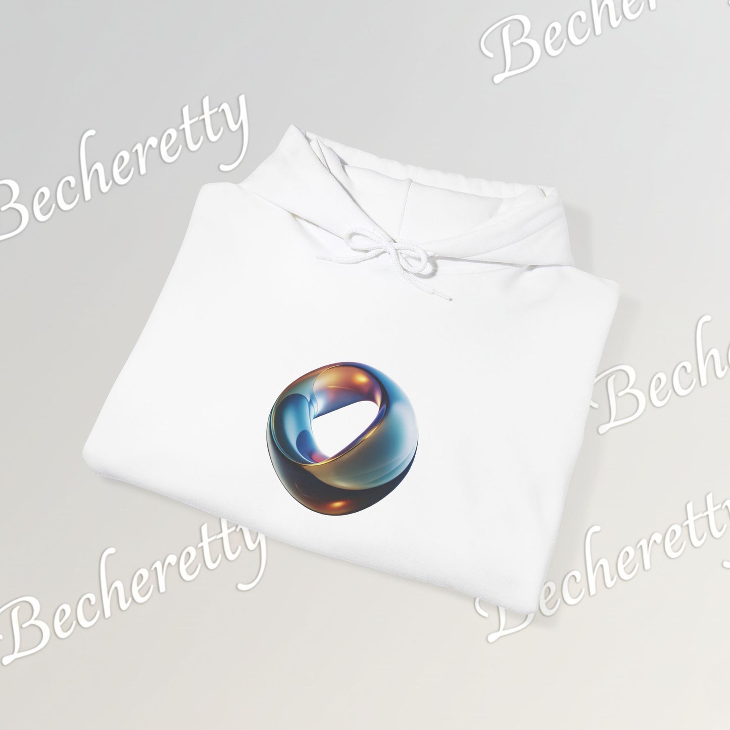 Futuristic Ring - Graphic Hoodie Becheretty - Minimal Artistic Jewel - Luminous Statement - Style is yours!