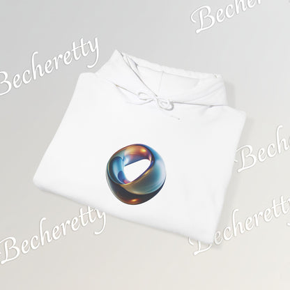 Futuristic Ring - Graphic Hoodie Becheretty - Minimal Artistic Jewel - Luminous Statement - Style is yours!