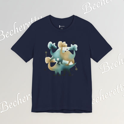 Abstract Balance "Dino"  Modern Graphic T-Shirt - Art Graphic Becheretty - Original abstract Illustration