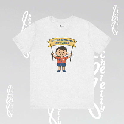 Autism Awareness T-shirt - Different, Not Less - Graphic Becheretty - Casual & Spread Positivity