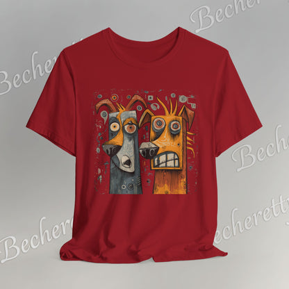 Twin Instincts T-shirt Becheretty - Perfect for art-driven fashion, and anyone who wears instinct as identity.