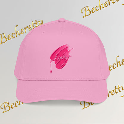 Pink Brushstroke Baseball Cap - Art Graphic Becheretty - Artistic Energy for Art Lovers