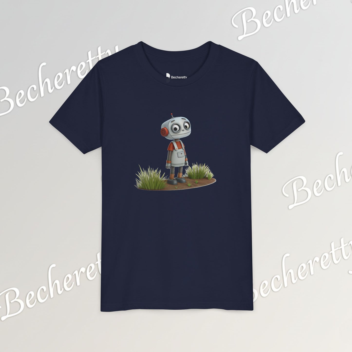 Youth T-Shirt short sleeve "Funny Robot Gaze" Graphic Becheretty - Casual Wear - Unique Kids Apparel