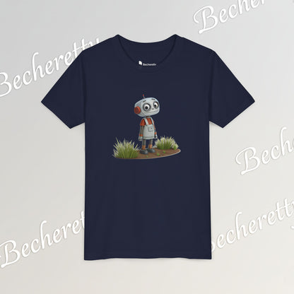 Youth T-Shirt short sleeve "Funny Robot Gaze" Graphic Becheretty - Casual Wear - Unique Kids Apparel