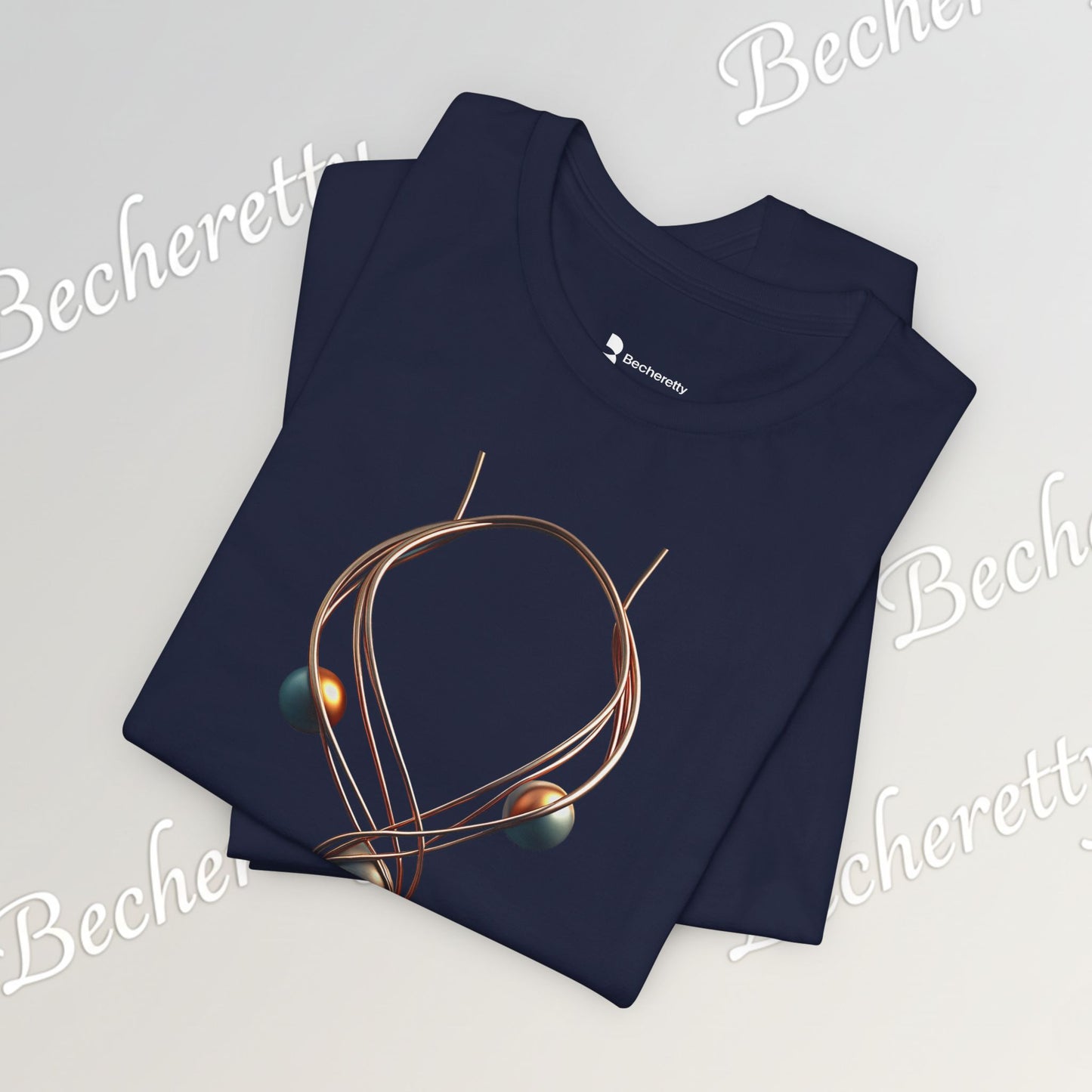 Art Graphic  Necklace "Mystic Orb" Minimalist Tee Becheretty - Wearable Art work - Unique design