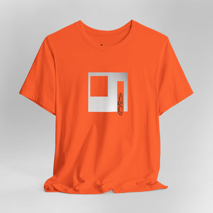 Cubist Portal Premium Tee - Minimalist Art Graphic Becheretty - Design that merges architectural precision and abstract expressionism.