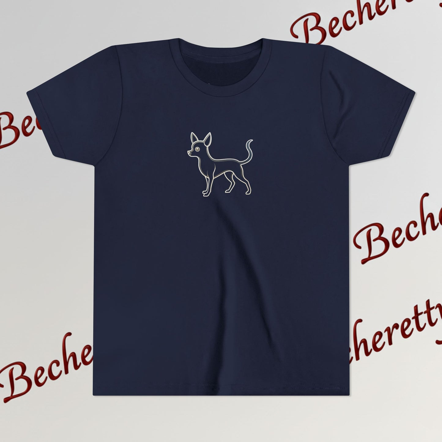 Youth T'Shirt - Graphic Chihuahua - Minimalist Art Becheretty