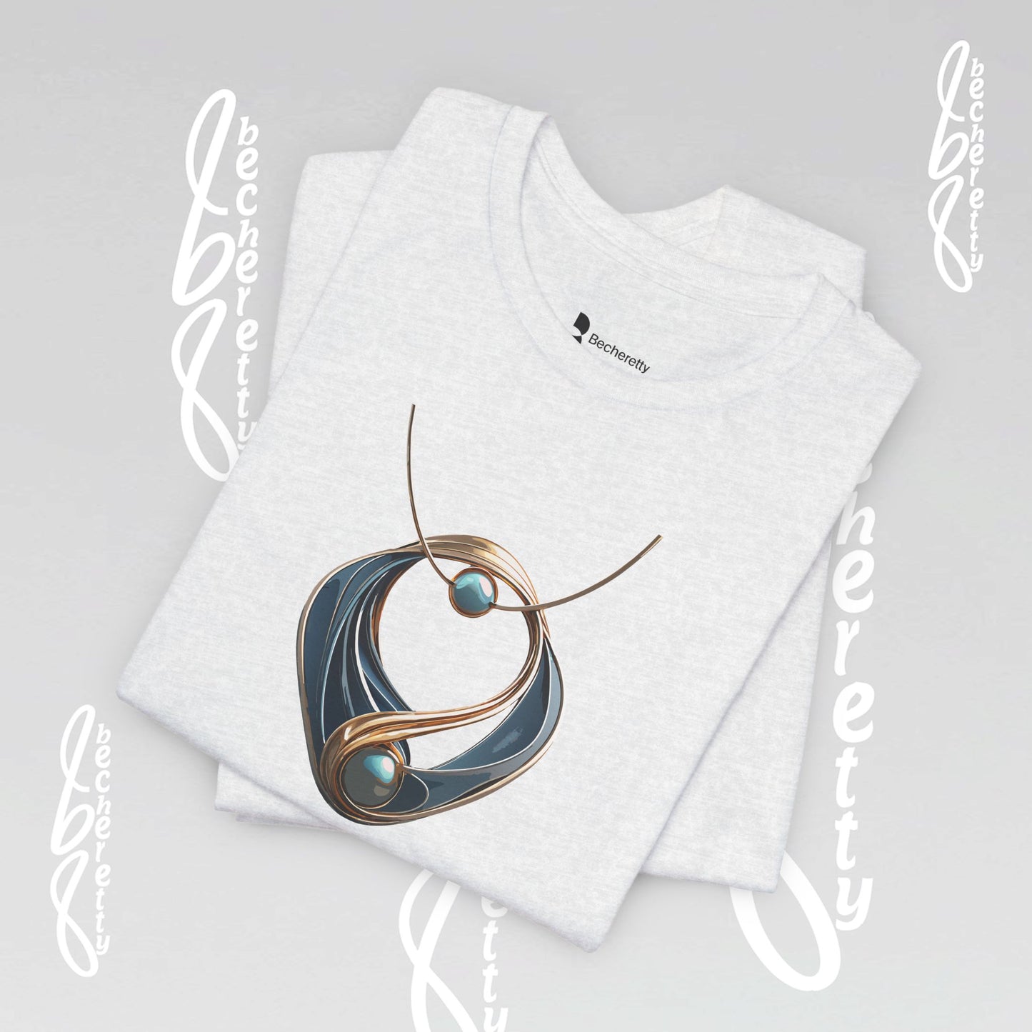 Necklace Artistic design - Statement T-Shirt Becheretty - Casual wear - Unique Graphic Top, Everyday Style