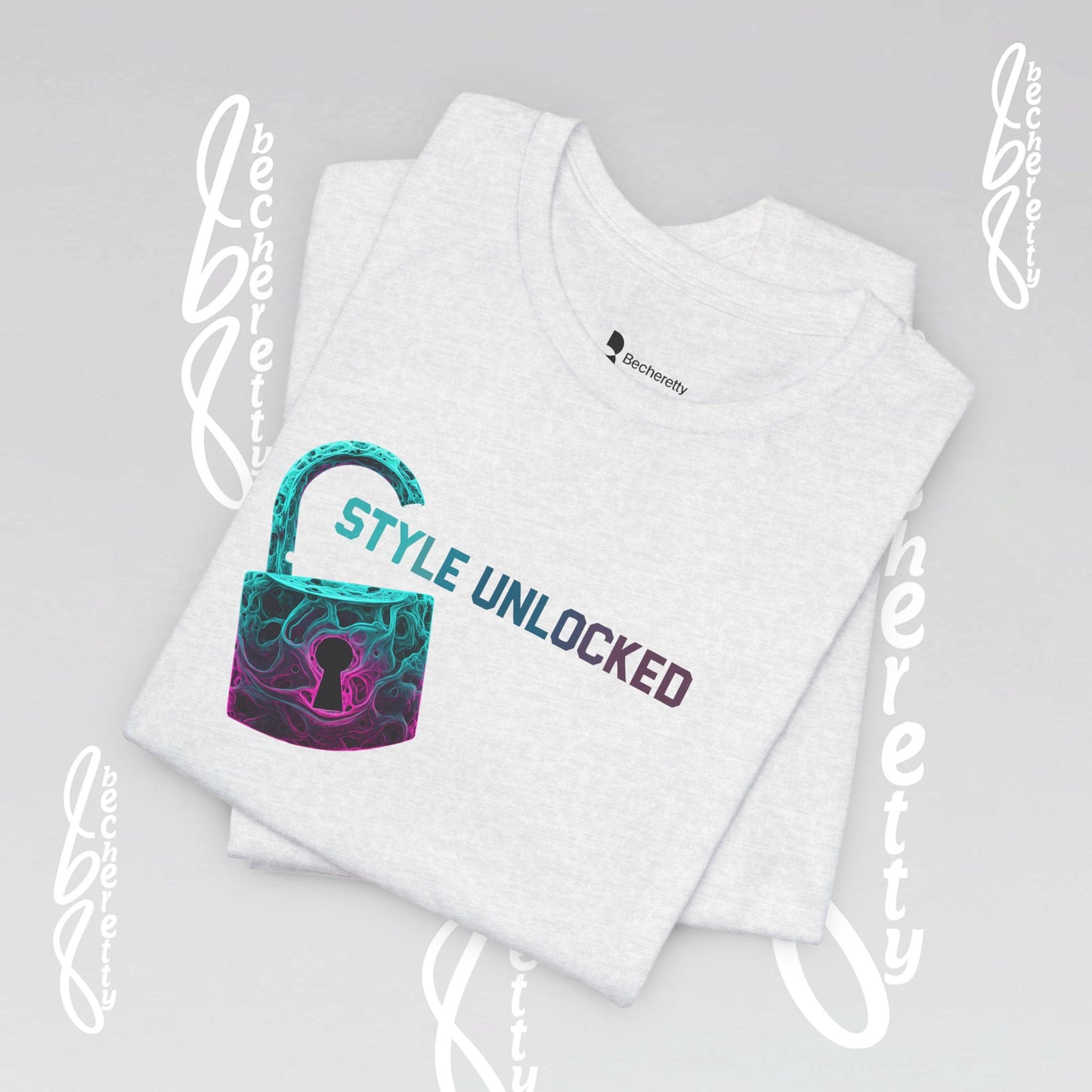 Unlock Your Style Tee - Trendy Short Sleeve Becheretty T-shirt - Casual Wear, Graphic Tee for Gamers, Gift for All Occasions