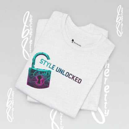Unlock Your Style Tee - Trendy Short Sleeve Becheretty T-shirt - Casual Wear, Graphic Tee for Gamers, Gift for All Occasions