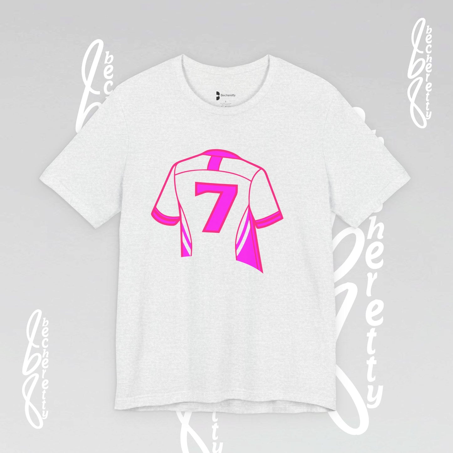 Soccer T-Shirt Number 7 - Art Minimalist Graphic Becheretty - New style of t-shirt for soccer fans, casual wear