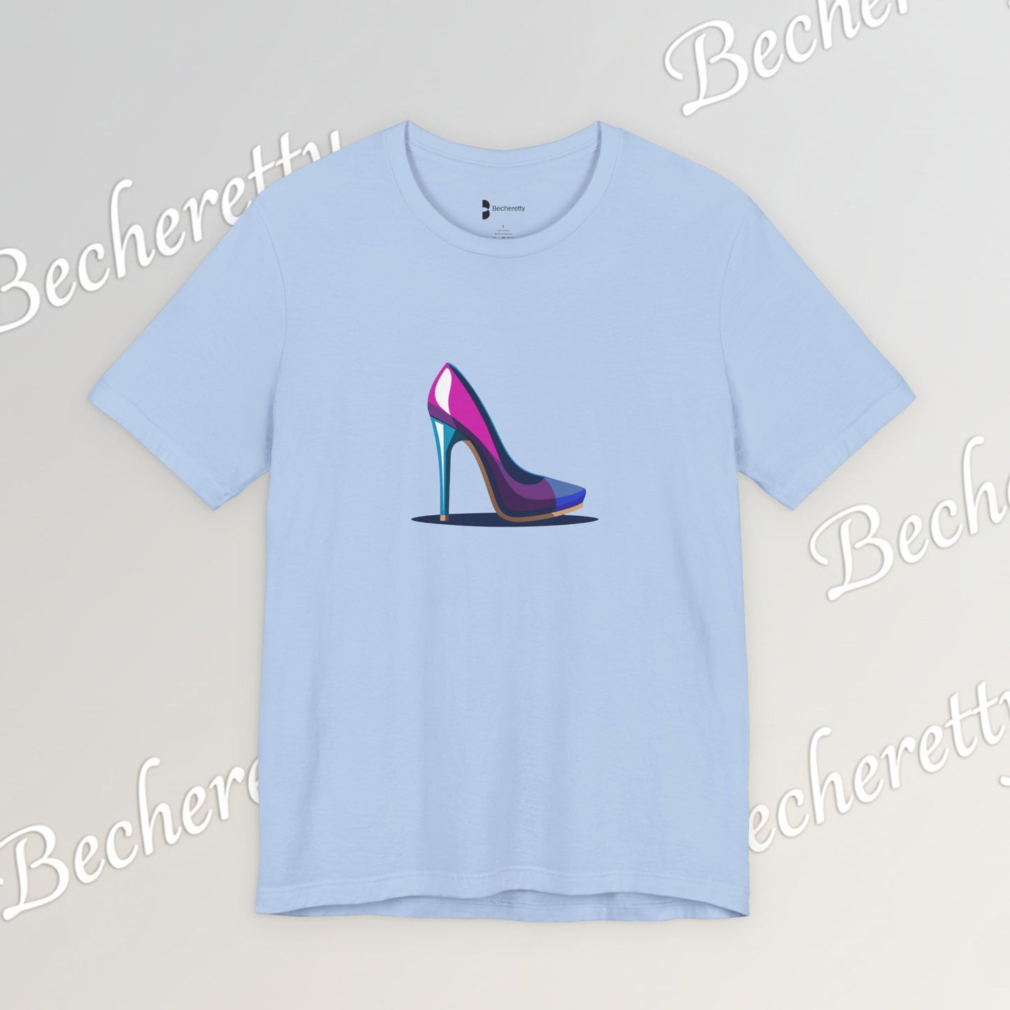 Colorful futuristic Stiletto T‑Shirt - Art Graphic Becheretty - A nod to your unique fashion style