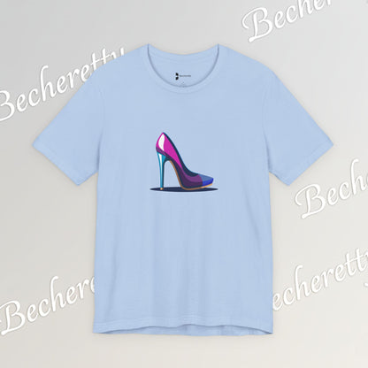 Colorful futuristic Stiletto T‑Shirt - Art Graphic Becheretty - A nod to your unique fashion style