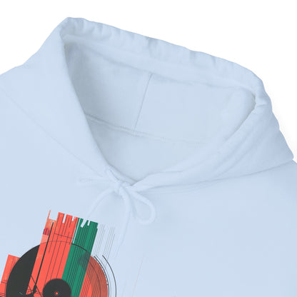 The Vinyl Echo "DJ" Hoodie - Art Graphic Becheretty - The classic vinyl record through a lens of modern geometry