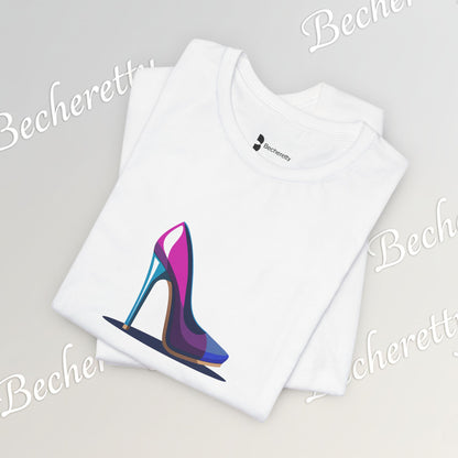 Colorful futuristic Stiletto T‑Shirt - Art Graphic Becheretty - A nod to your unique fashion style