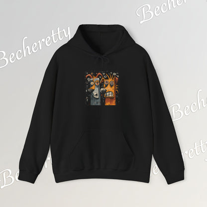 Twin Instincts Hoodie Becheretty - Perfect for art-driven fashion, and anyone who wears instinct as identity.