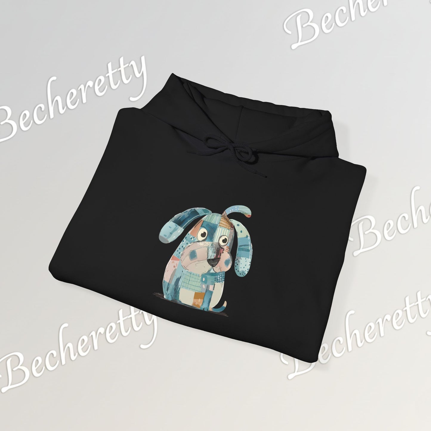 Cute Watercolor Dog Hoodie - art Graphic Becheretty - Colorful Puppy Sweatshirt