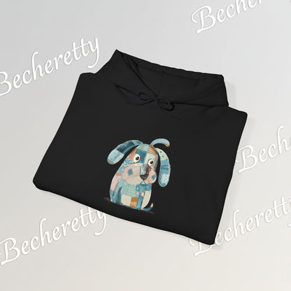 Cute Watercolor Dog Hoodie - art Graphic Becheretty - Colorful Puppy Sweatshirt