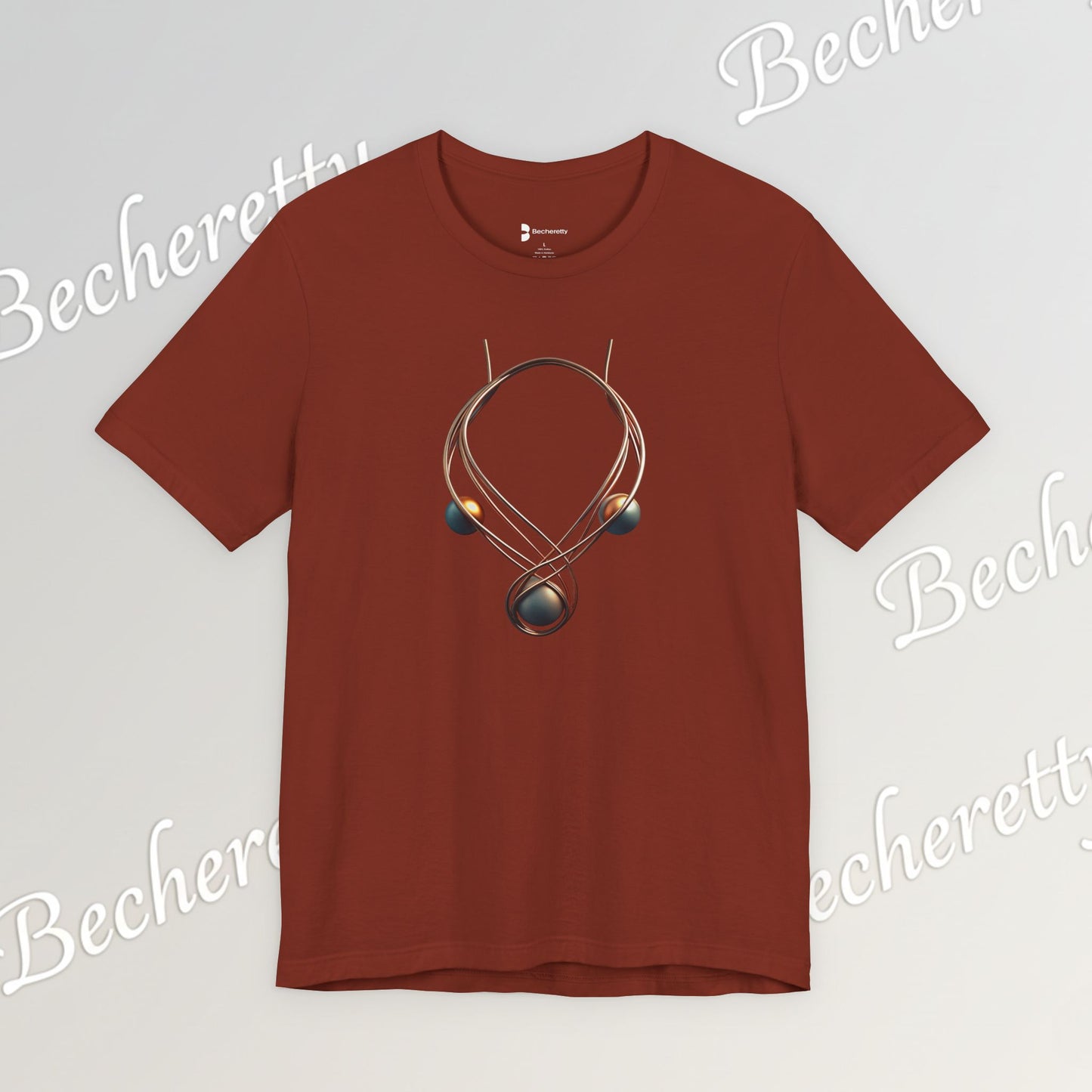 Art Graphic  Necklace "Mystic Orb" Minimalist Tee Becheretty - Wearable Art work - Unique design