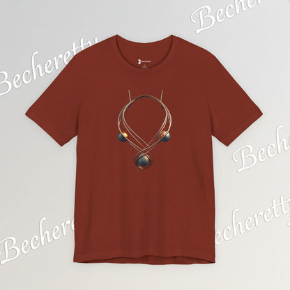 Art Graphic  Necklace "Mystic Orb" Minimalist Tee Becheretty - Wearable Art work - Unique design
