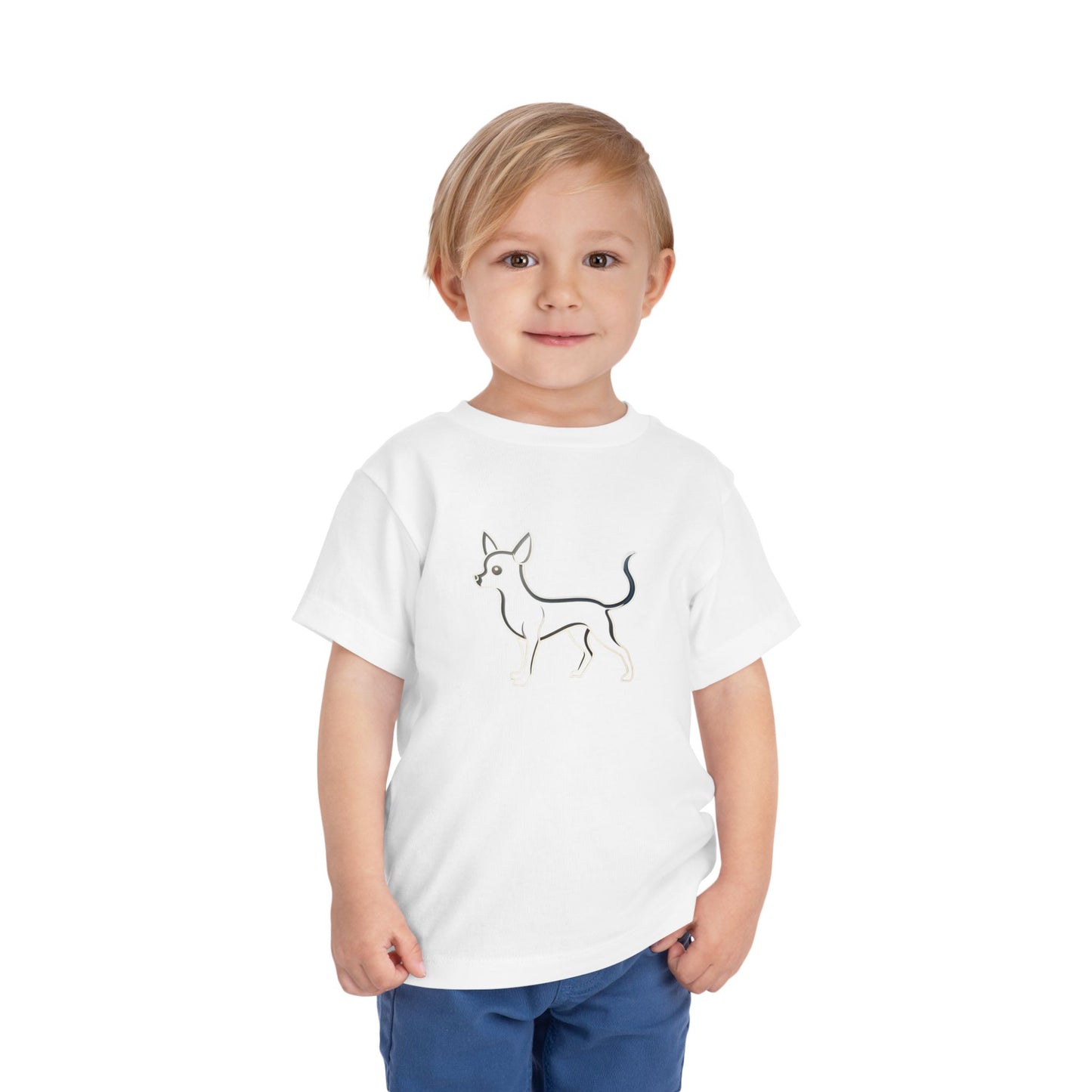 Adorable Chihuahua Toddler Tee - Graphic Minimalist Becheretty - Dog Lover Gift, Cozy Summer Apparel, Fun Birthday Outfit
