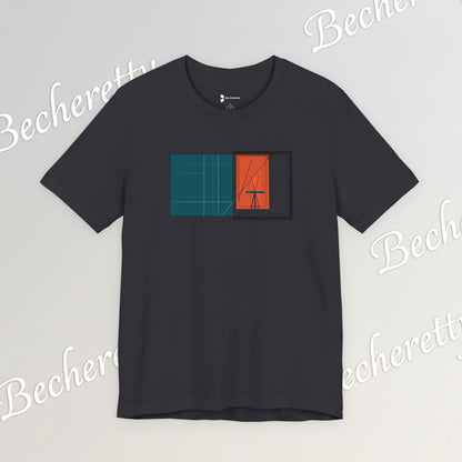 Minimalist Window Sunset T‑Shirt — Modern Geometric Home Vibe Tee - Art Graphic Becheretty