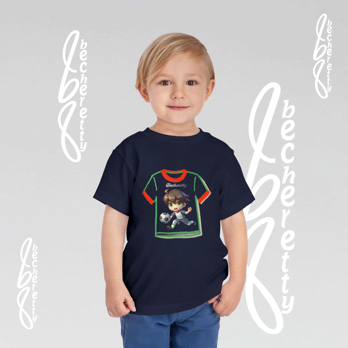 Toddler T-Shirt - Perfect for Soccer Lovers - Dynamic Graphic Becheretty - Stylish Kids Wear