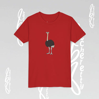 Youth Ostrich Graphic Tee - Becheretty desing for Kids, Cool Summer Top, Gift for Birthdays, Animal Lovers Tee