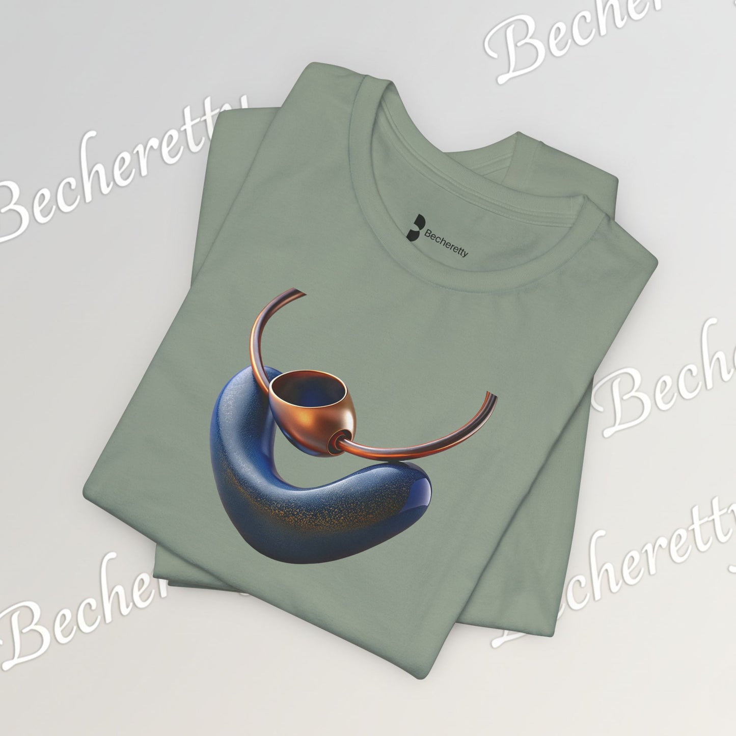Necklace - Artistic design - T-Shirt short sleeve Becheretty- Fashion Casual Wear - Ideal Gift for Women