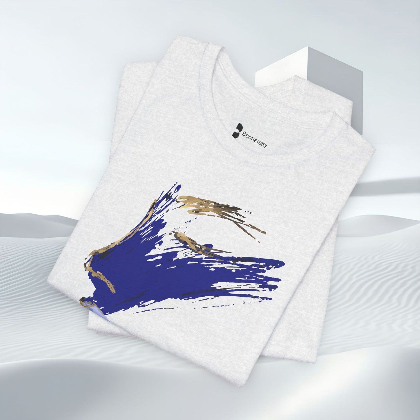 Midnight Motion Abstract Brushstroke T-Shirt — Original Art Minimalist Becheretty
