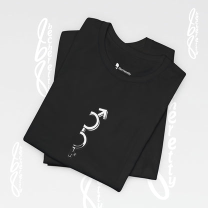 Minimalist Graphic Design Becheretty - Unisex Short Sleeves - Casual - Pixels Void Line
