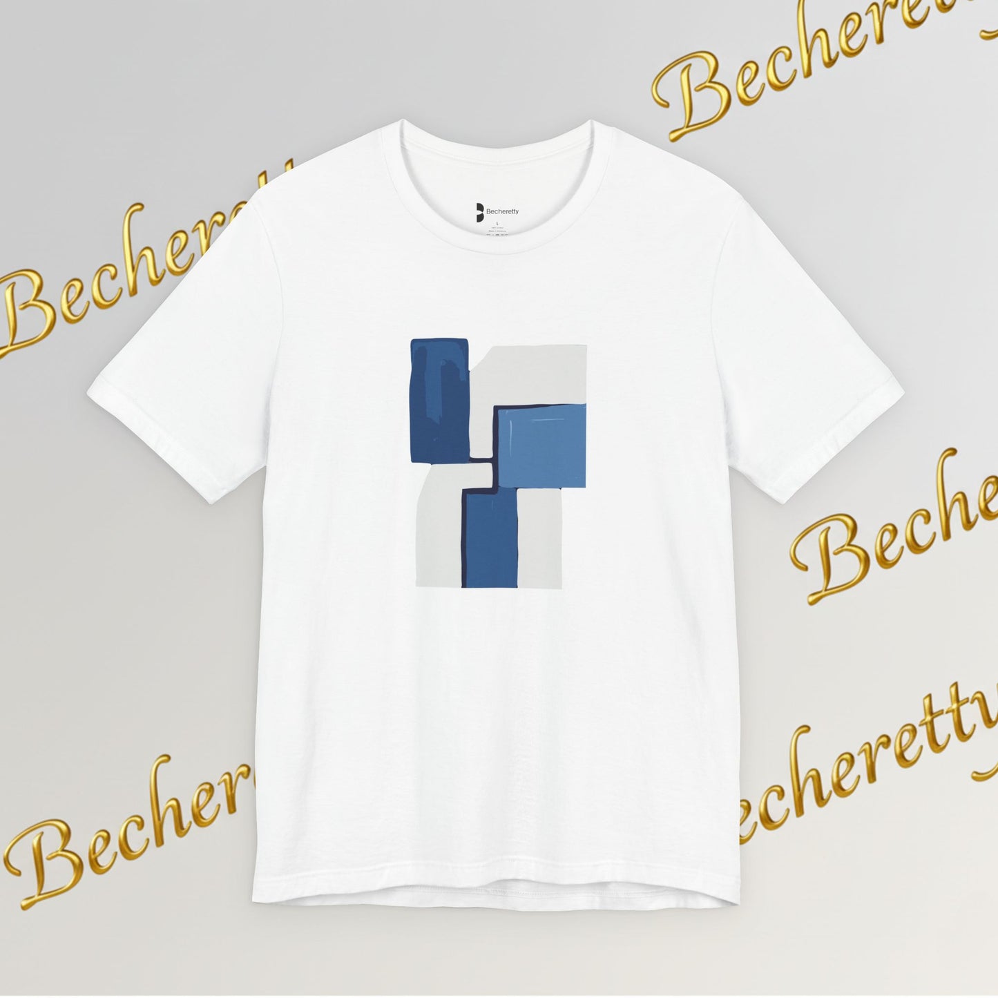 Abstract Wave Short Sleeve Tee - Art Minimalist Becheretty - Perfect for Art Lovers -Casual Wear