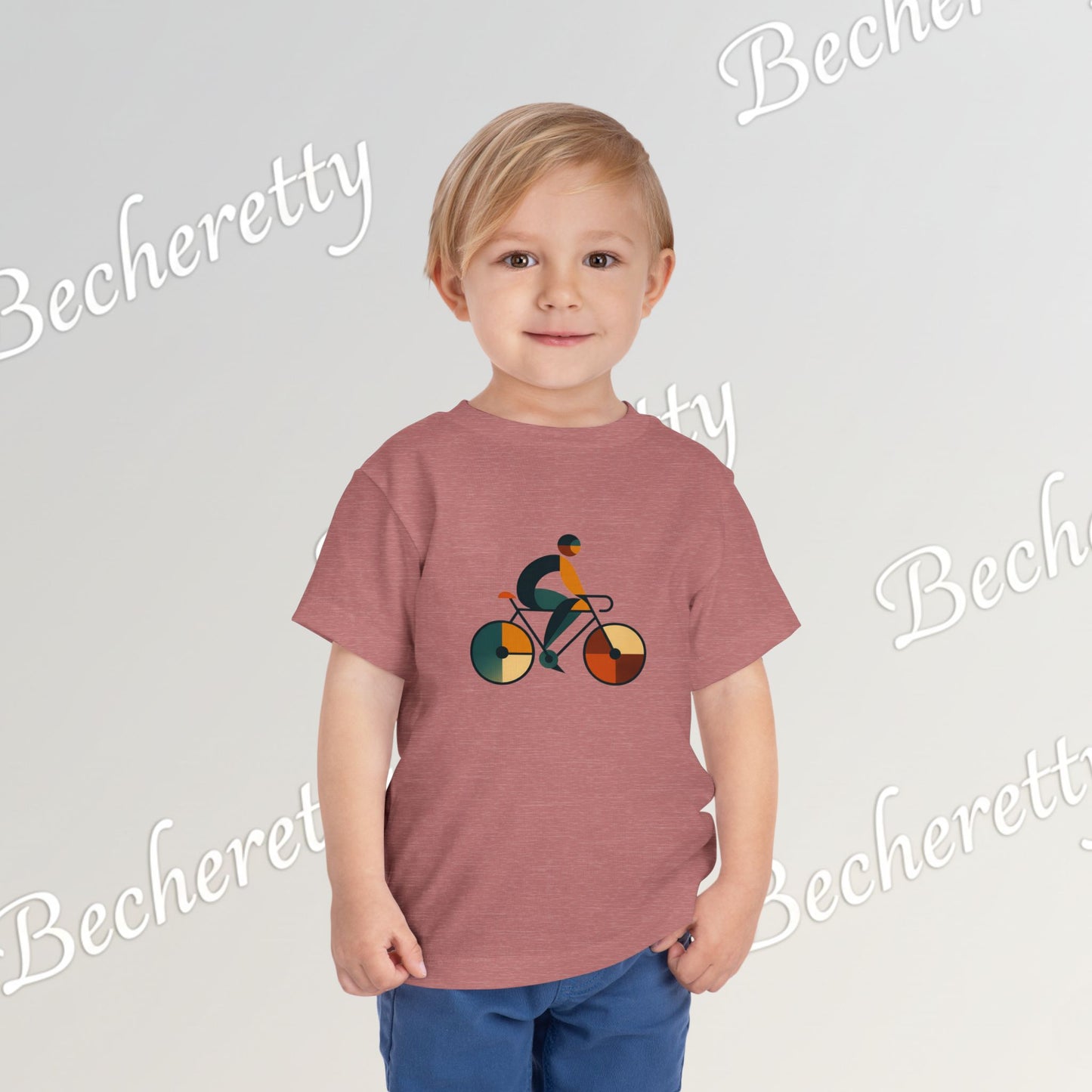 Toddler Short Sleeve T'Shirt - Abstract Colorful Bike - Graphic Becheretty - Playground & Casual wear