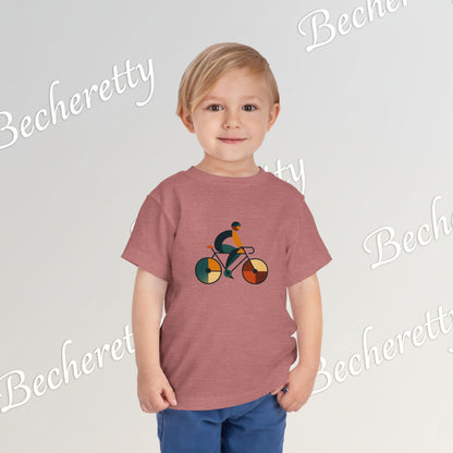 Toddler Short Sleeve T'Shirt - Abstract Colorful Bike - Graphic Becheretty - Playground & Casual wear