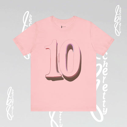 Number 10 - Graphic Unisex Tee - Becheretty Minimalist Style - Everyday Comfort, Sports Lovers