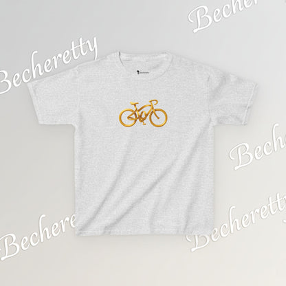 Artistic "Golden Bike" Tee Becheretty - Perfect for Sports Fans, Birthday Gifts, Playdates, Summer Fun