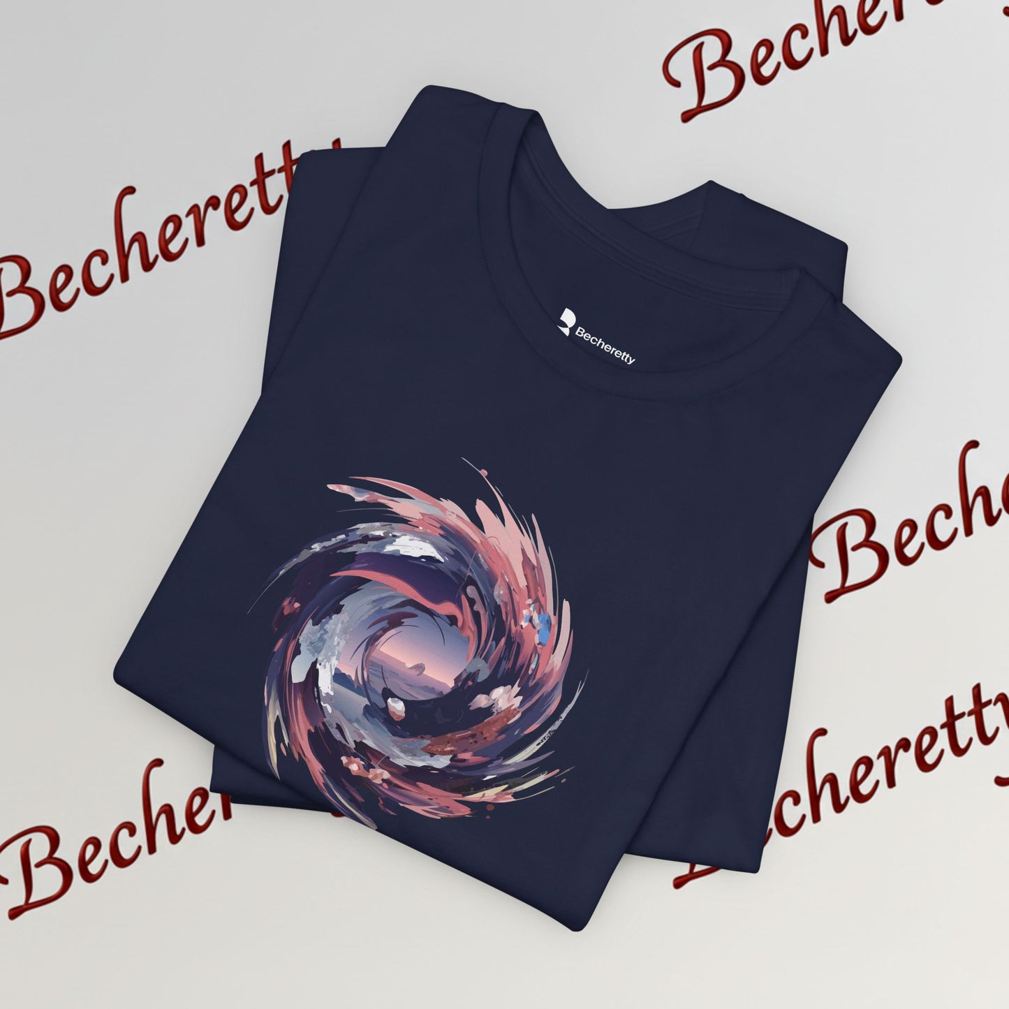 Graphic Art t-Shirt "Spiral Galaxy" - Abstract Cosmic Swirl Tee - Unique Design - Special Gift for Art Lovers