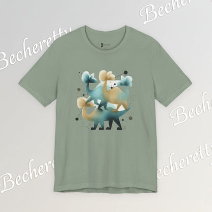 Abstract Balance "Dino"  Modern Graphic T-Shirt - Art Graphic Becheretty - Original abstract Illustration