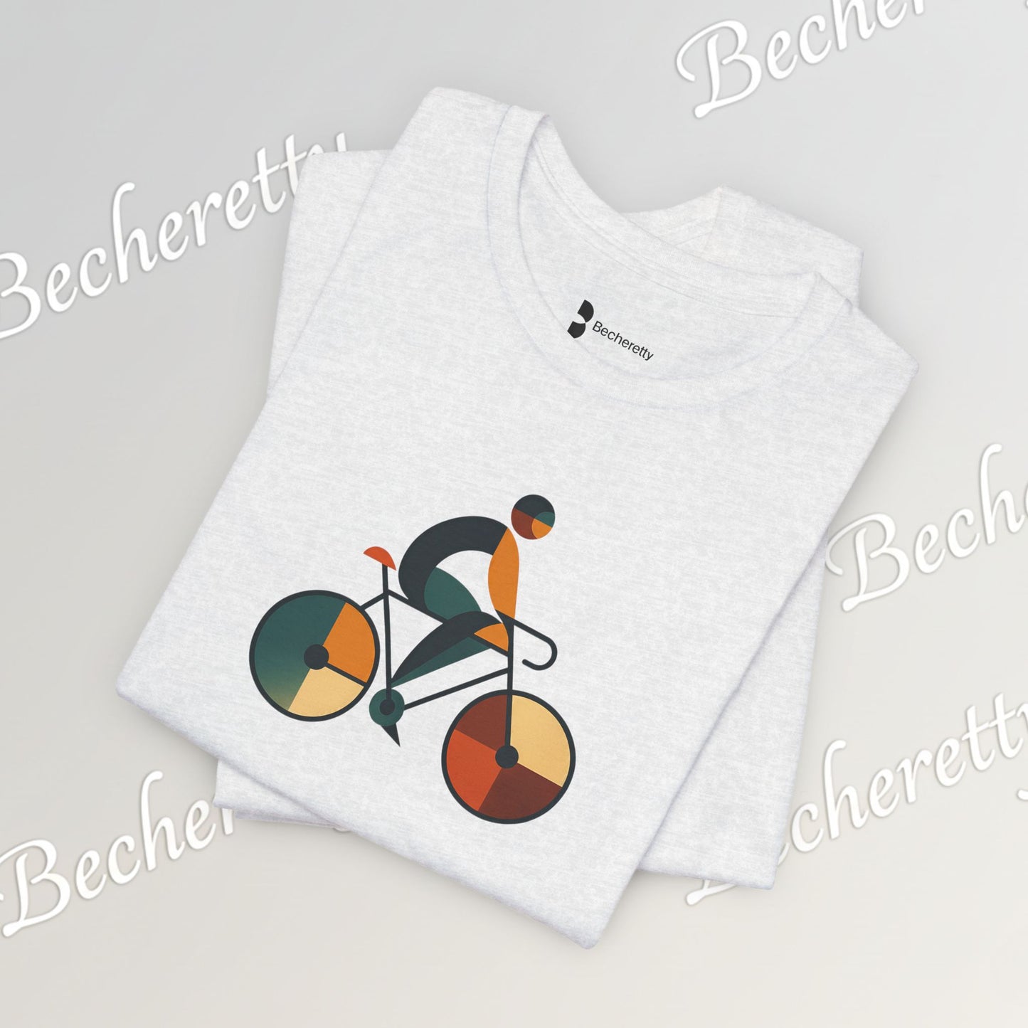 Modern Minimalist Bike Graphic Tee - Becheretty - Artistic Everyday wear, Unique gift